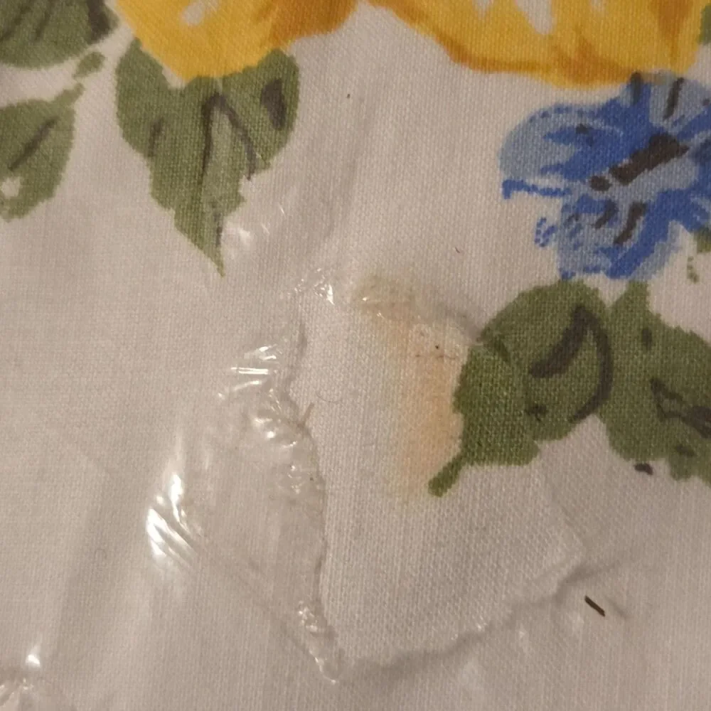 Vintage 1966 Dan River Flower Fantasy Full Fitted Sheet NOS Cotton Percale